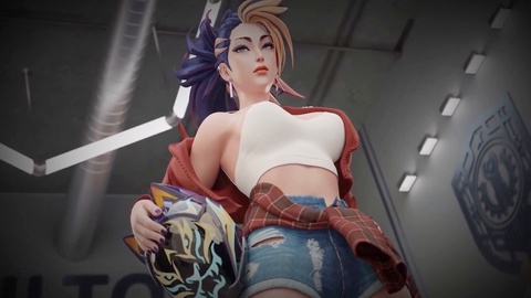 Akali hentai 3D porn featuring hot lesbian action