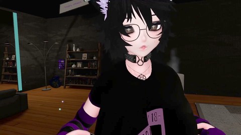 Sensual stranger with an emo flair gives you mind-blowing oral pleasure and intense VR party experience