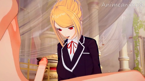 Angelica da Otomege Sekai wa Mob ni Kibishii Sekai desu viene scopata fino all'eiaculazione interna - Porno animato 3D