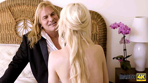 Kenzie Reeves cheats on her future husband with his experienced dad Evan Stone in Daddy4K video