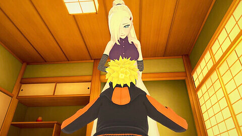 Naruto - Ino Yamanaka si incontra in una scena di porno anime in 3D