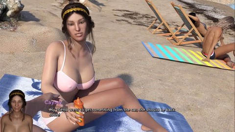 Cuckold wife, pov, beach