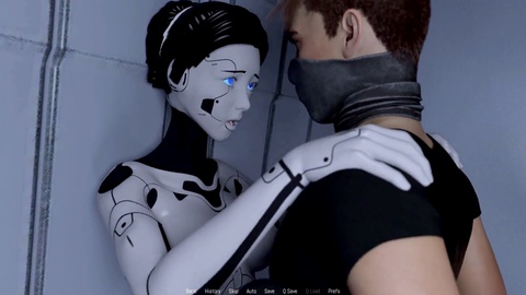 Projet passionnant futuriste avec une touche de science-fiction mettant en vedette une fille robot