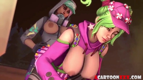 Overwatch and Fortnite babes enjoy doggy-style sex session