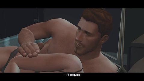 Sims 4 - Ouvrier du bâtiment succombe à l'irrésistible envie de baiser un jeune garçon