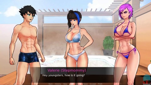 Porn game, visual novel, stepmother