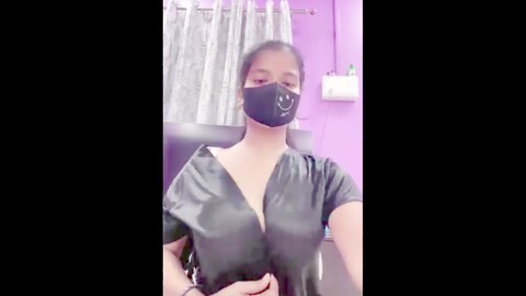 Hot Indian girl with a shaved pussy gives a satisfying handjob