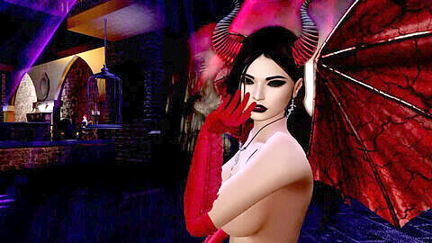Cynne und DLP führen einen teuflisch erotischen Tanz in Second Life auf