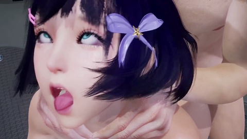 Die asiatische Schönheit wird in die Vergessenheit gehämmert, bis sie das Ahegao-Gesicht macht | 3D-Porno