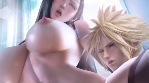 Tifa, la bombe sexy, se fait baiser violemment dans le porno manga en 3D