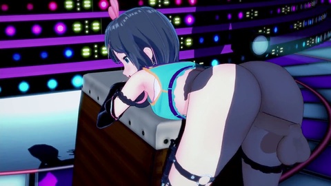 Kizuna Ai es embestida por sus fanáticos en un salvaje espectáculo de hentai en 3D en el escenario.