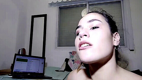 Webcam, camgirl, facial compilation
