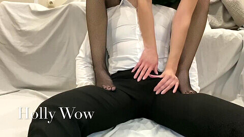 Foot worship, hot fun sex, stocking