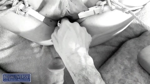 Using forceps to spread her wide while her panties remain inside - Bdsmlovers91