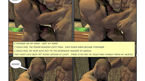 Ultra size muscle animation, muskel, animation, bodybuilderin, comic muscle growth