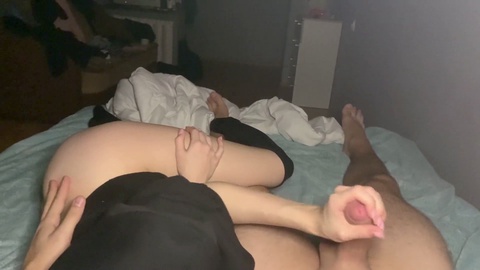 Hot 18-year-old senior babe with a perfect booty gets naughty in a dorm after class