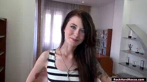 Petite model Misha Cross licked and fucked hard by Rocco Siffredi in an audition