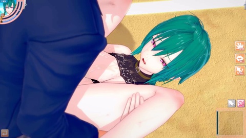 【エロゲーコイカツ！】VTuber 緑仙(リューシェン)3DCG巨乳アニメ動画(バーチャルYoutuber)[Hentai Game Koikatsu! Ryushen (Anime 3DCG