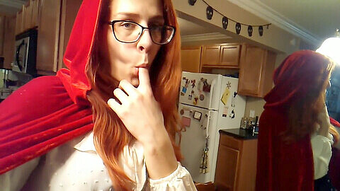 Red Riding Hood in rubber outfit needs a dominant man to satisfy her wild desires