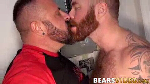 Daddy Marc Angelo and Zack Acland passionately kiss before indulging in a steamy session