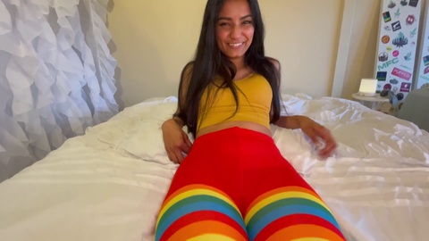 足交, babes sexy, rainbow socks