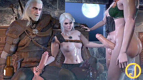 The witcher ciri, the witcher yennefer triss, animation