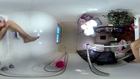 Lizzy Yum in virtual reality: exploring with a massive dildo