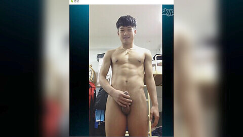 Chinese straight man handsome, korean jerk off, solo