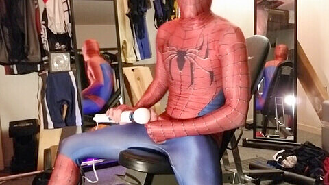 Bondage spiderman, bondage vibrator, costume