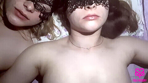 Double blowjob, 2 girls blowjob pov, point of view